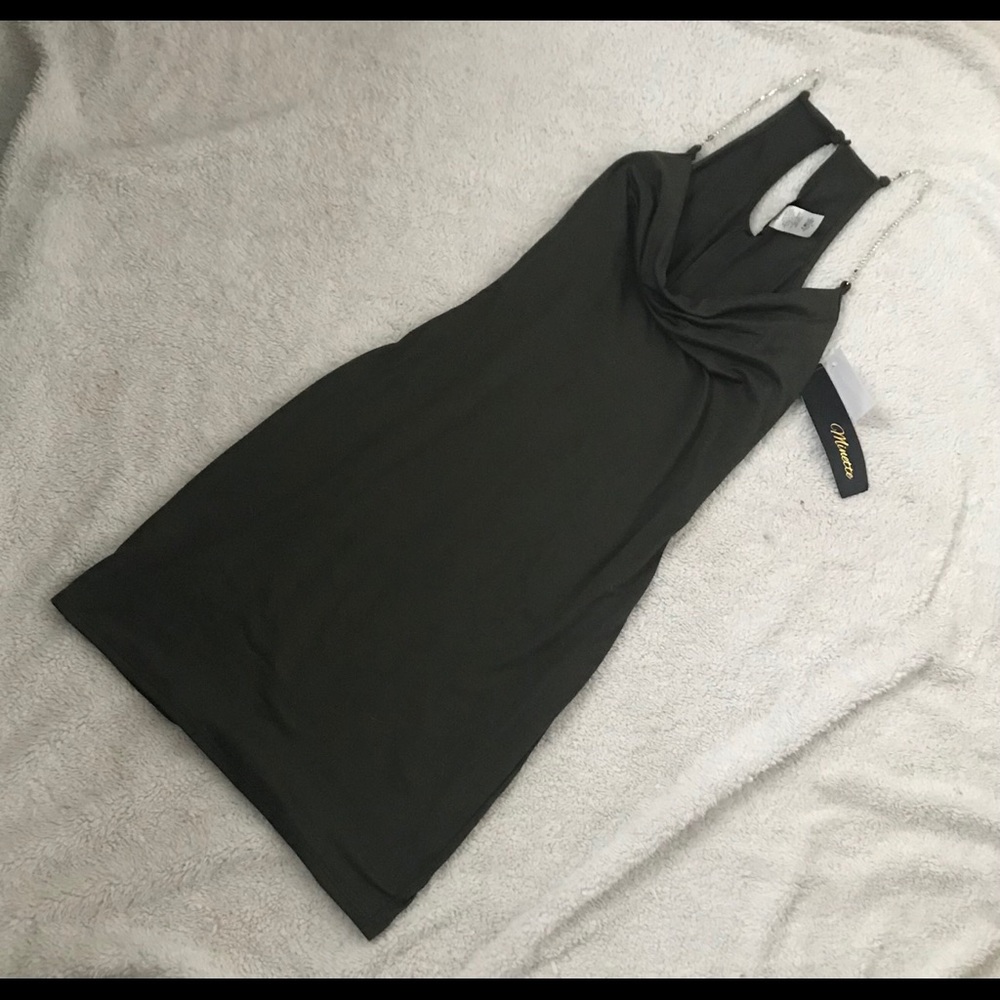 Scoop neck mini dress
